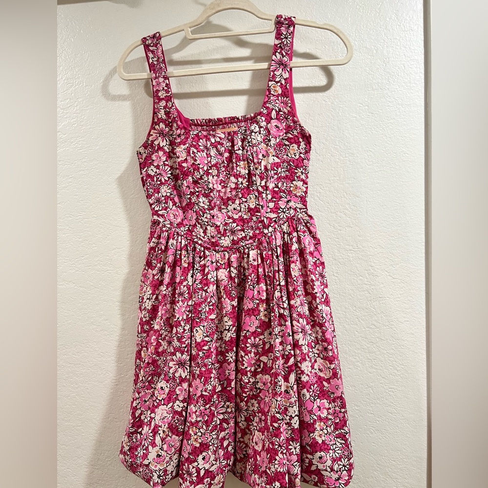 Bright pink summer dress